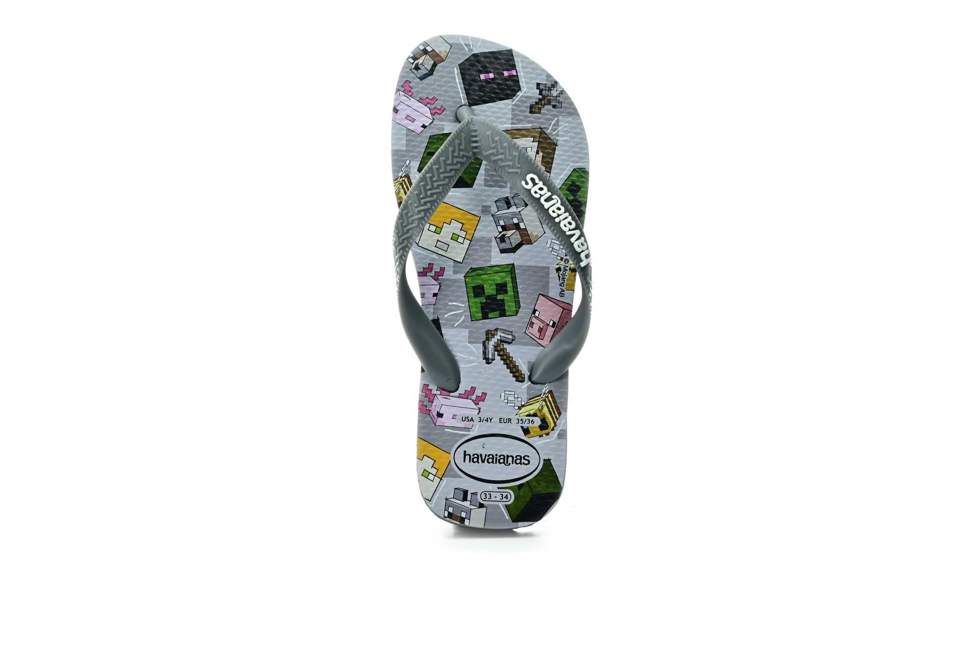 Levně Havaianas Minecraft Steel gray dětské pantofle