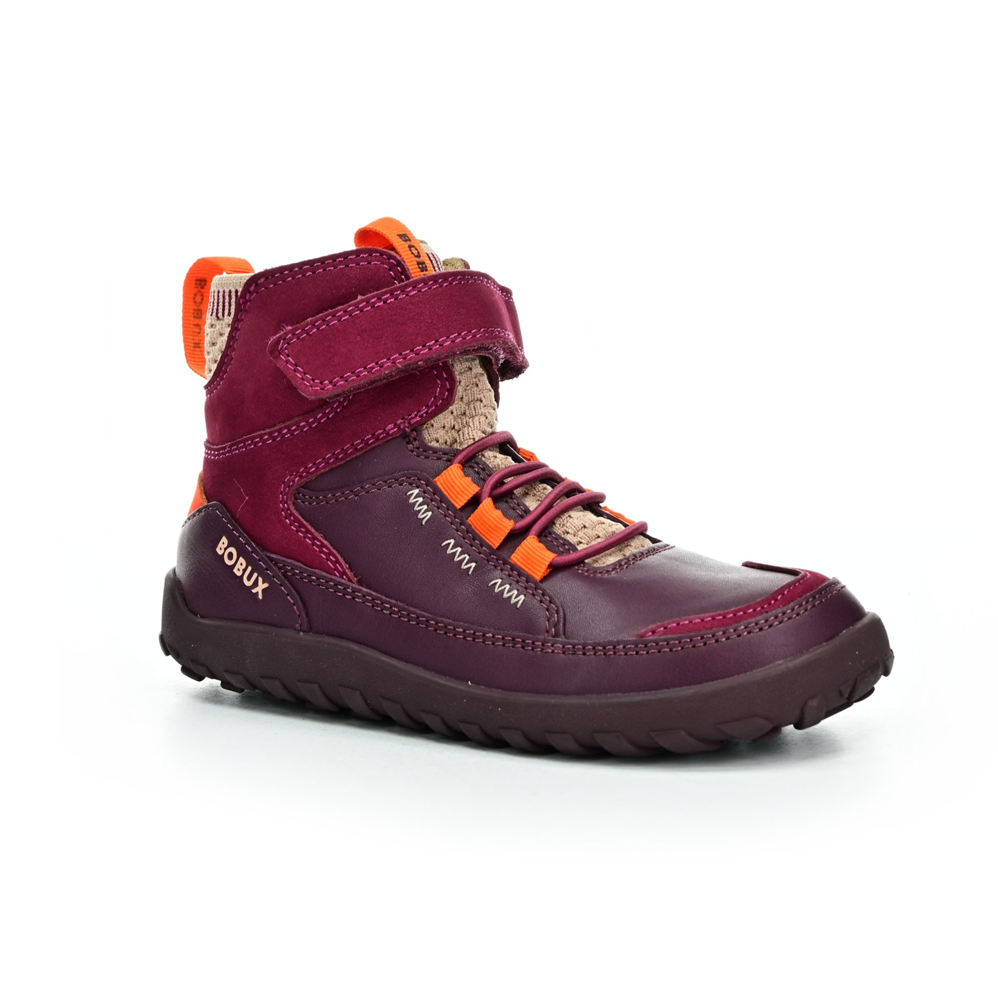 Levně Bobux Alpha Amble Fig-Beaujolais celoroční kotníkové barefoot boty
