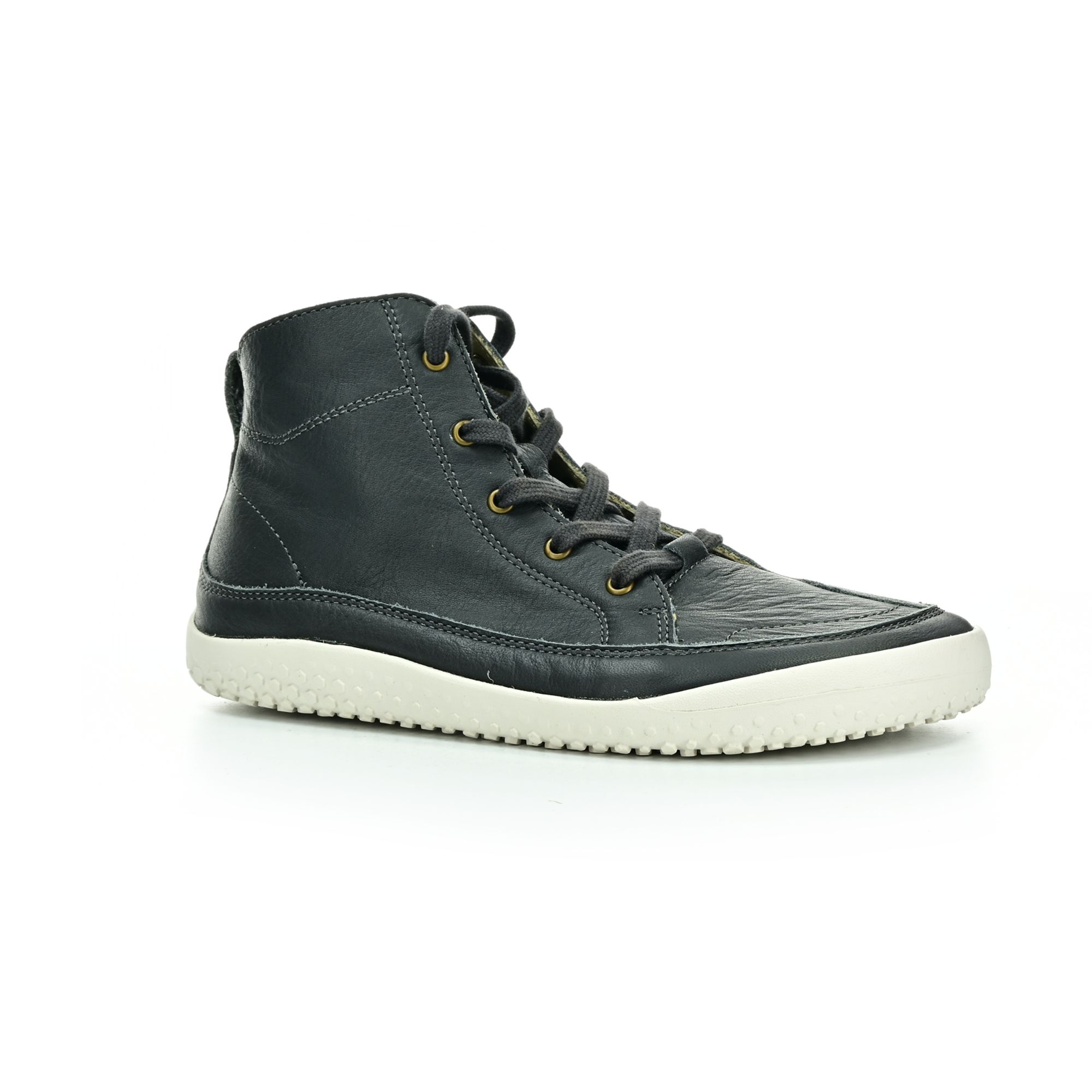 Vivobarefoot Gobi Boot Juniors Dark Shadow celoroční kotníkové barefoot boty