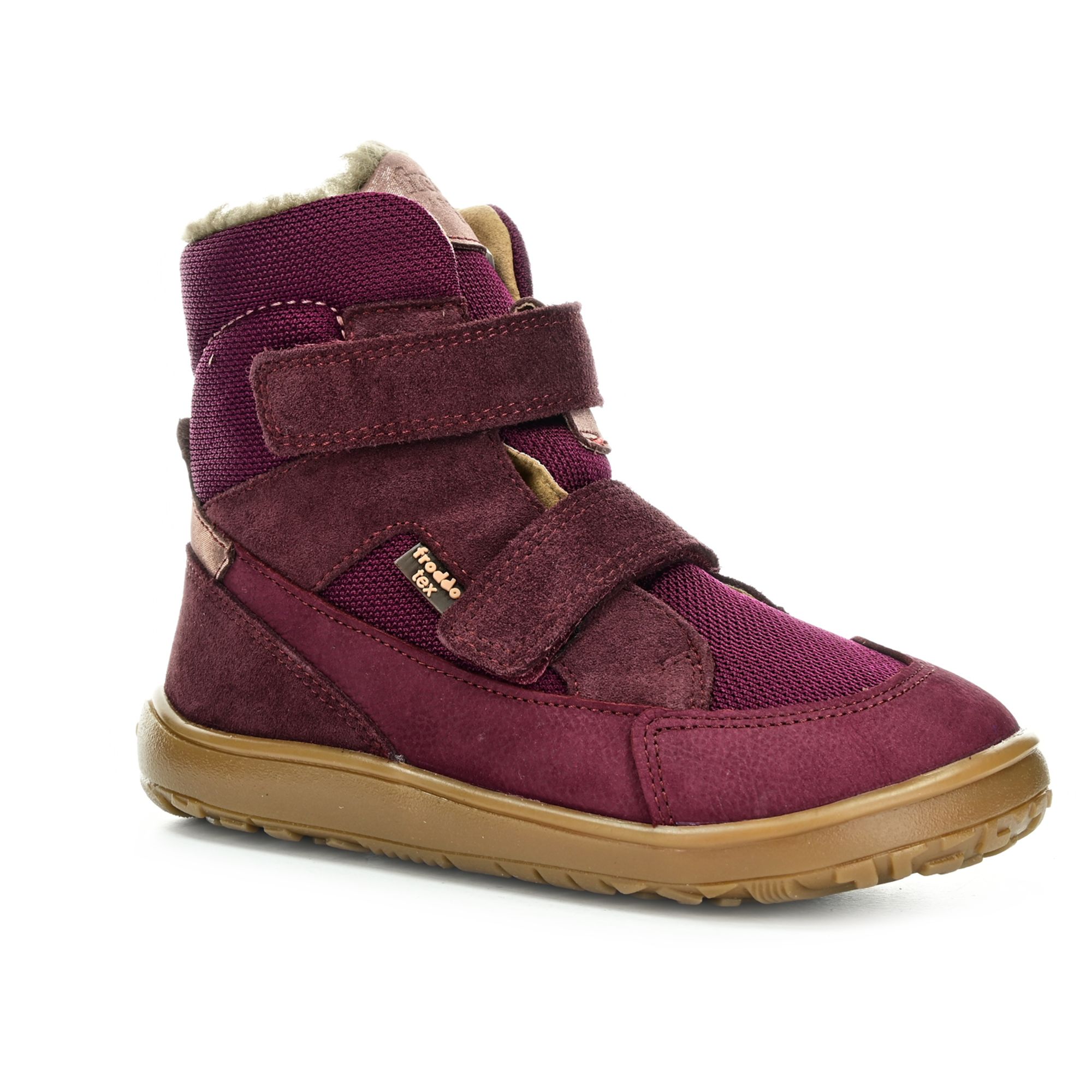 Levně Froddo UP G3160252-7 Bordeaux zimní barefoot boty
