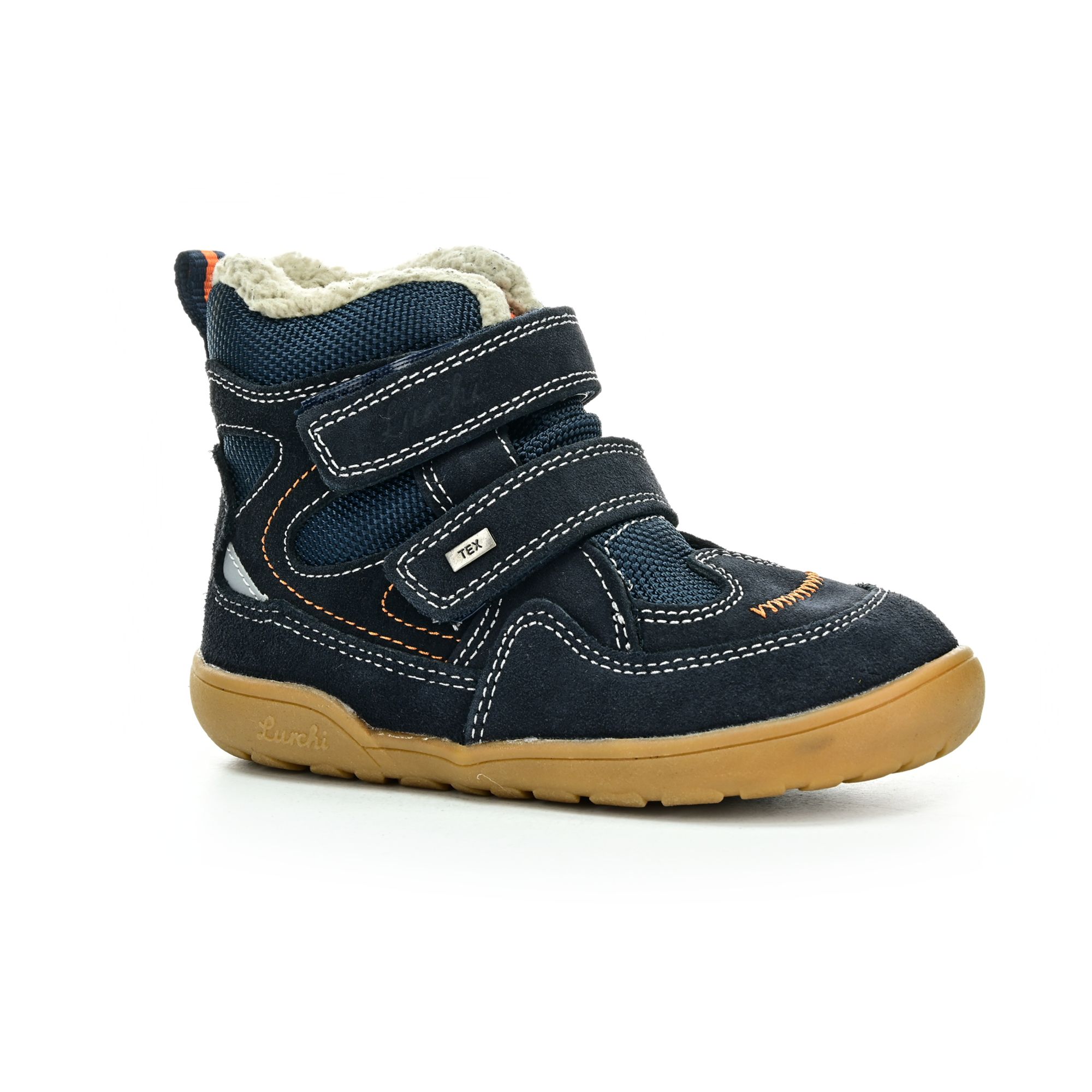Levně Lurchi Juppy navy TEX (84L0013019) zimní barefoot boty