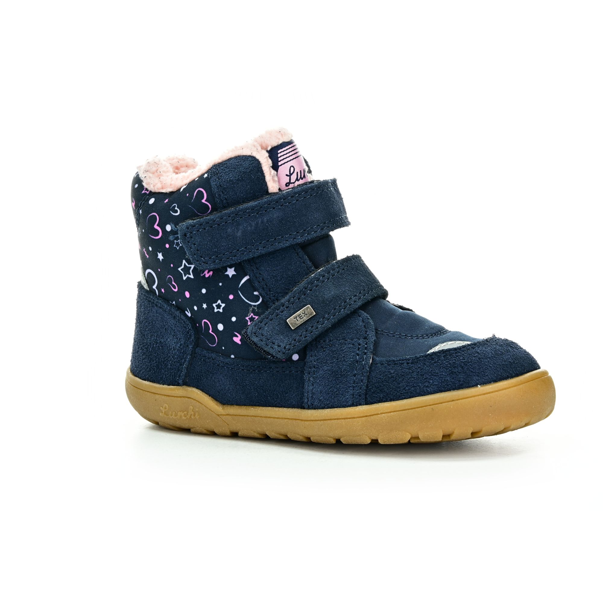 Levně Lurchi Jilly Navy TEX (84L0013021) zimní barefoot boty