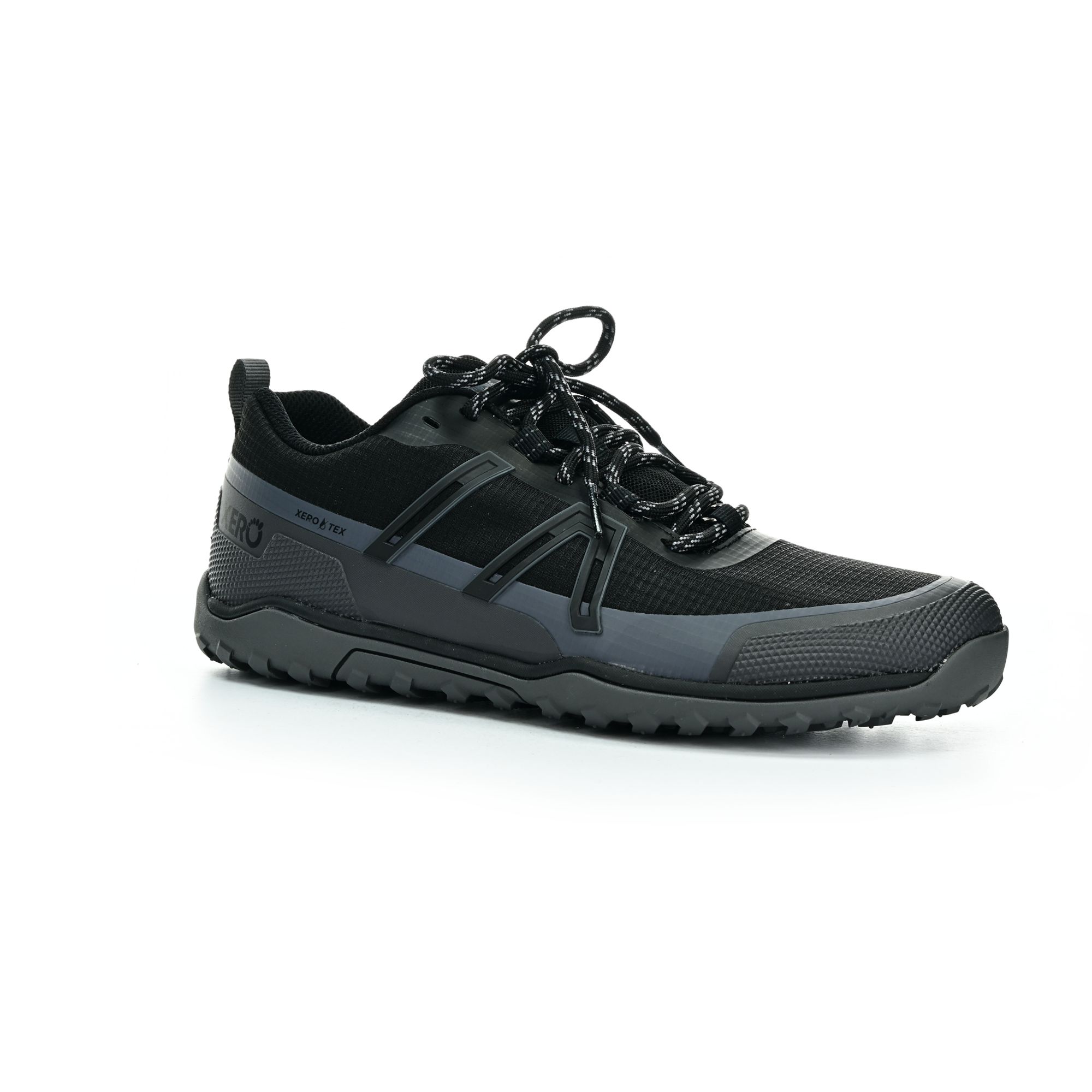 Levně Xero Shoes Scrambler Trail Low WP Black/Asphalt dámské sportovní barefoot boty