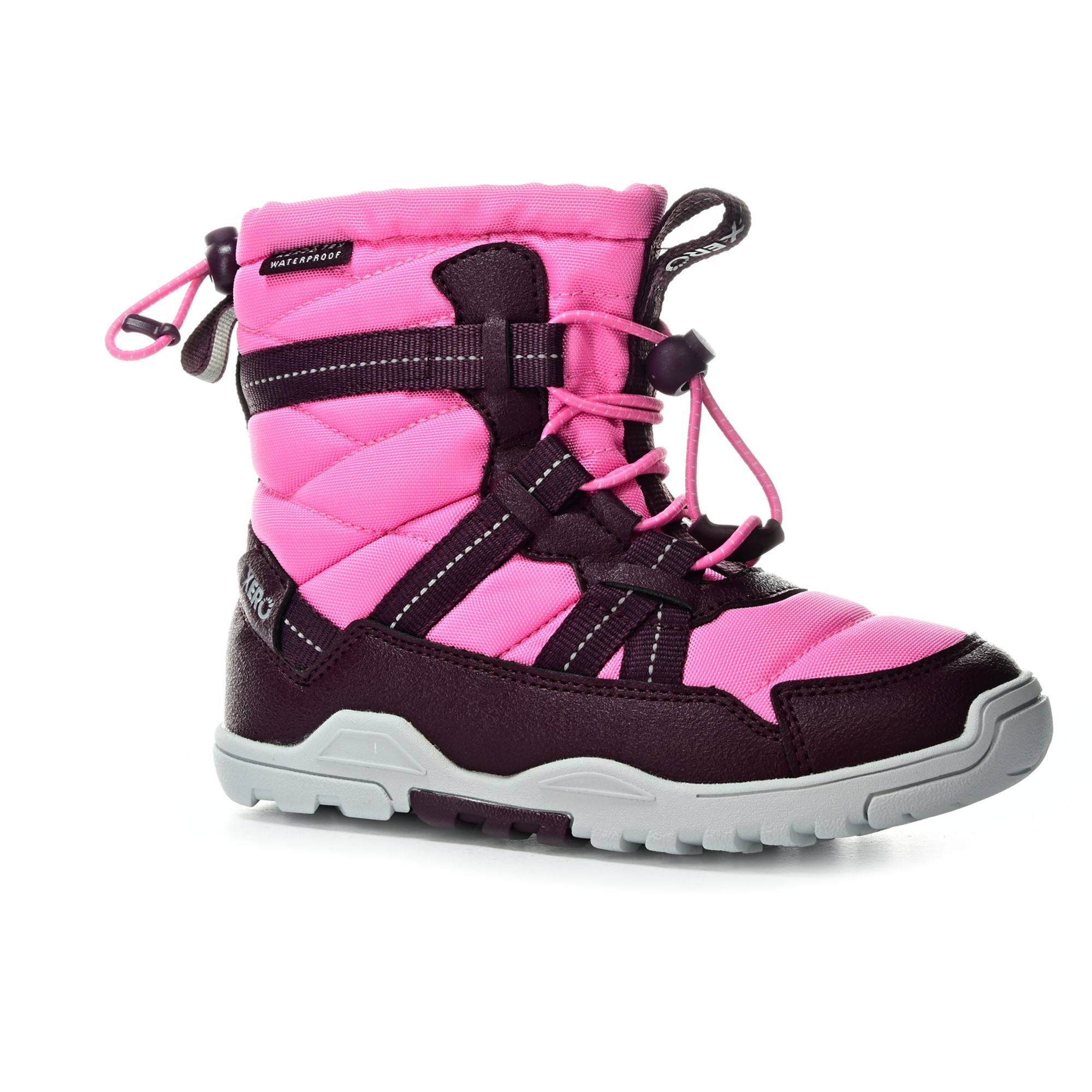 Levně Xero Shoes Alpine Pull-On Pink/Fig růžové dětské barefoot sněhule