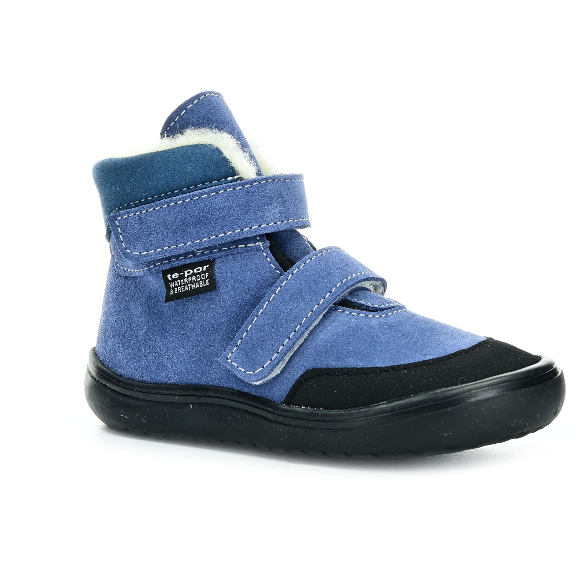 Levně Jonap Jerry modrá vlna zimní barefoot boty