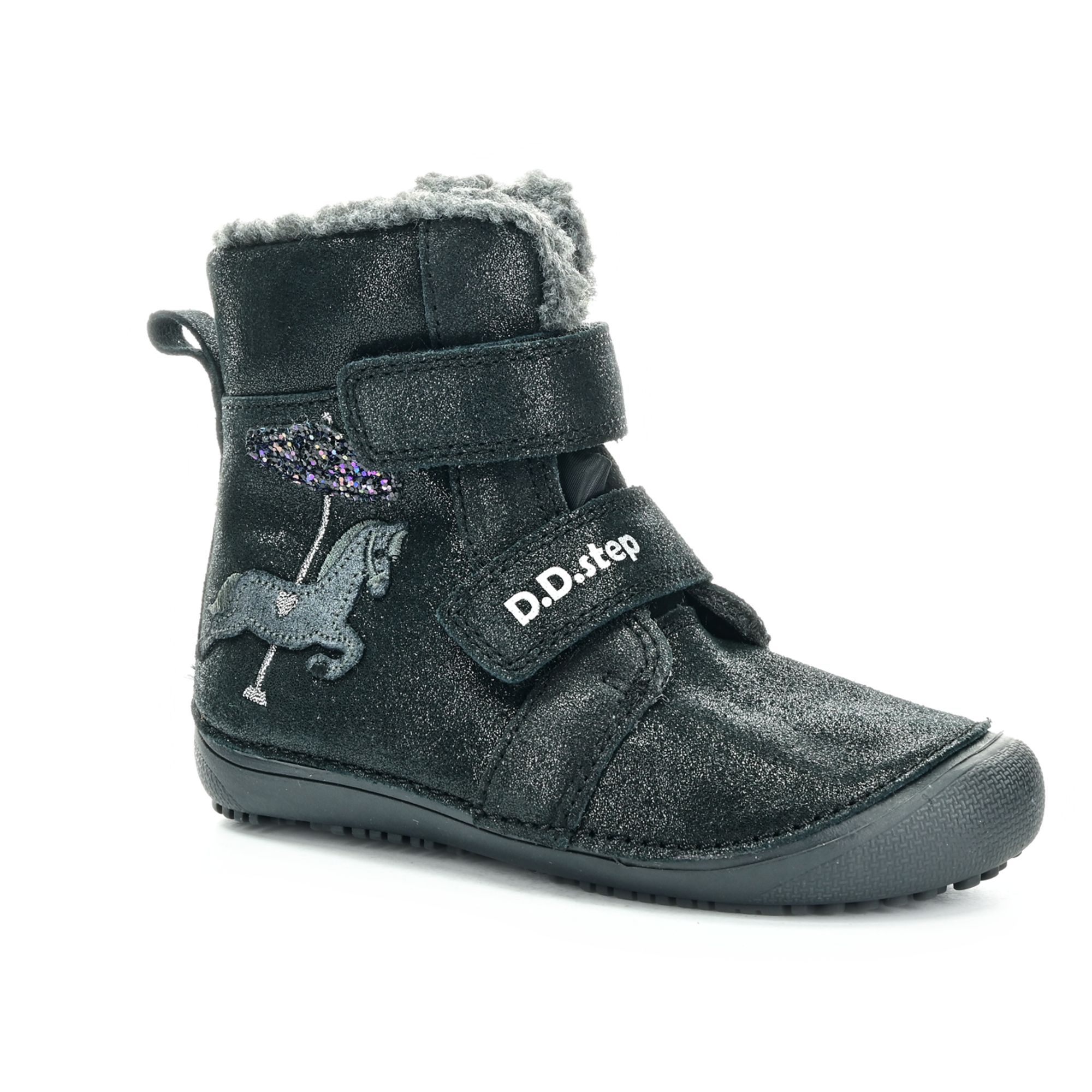 Levně D.D.Step W063-52985A černé zimní barefoot boty