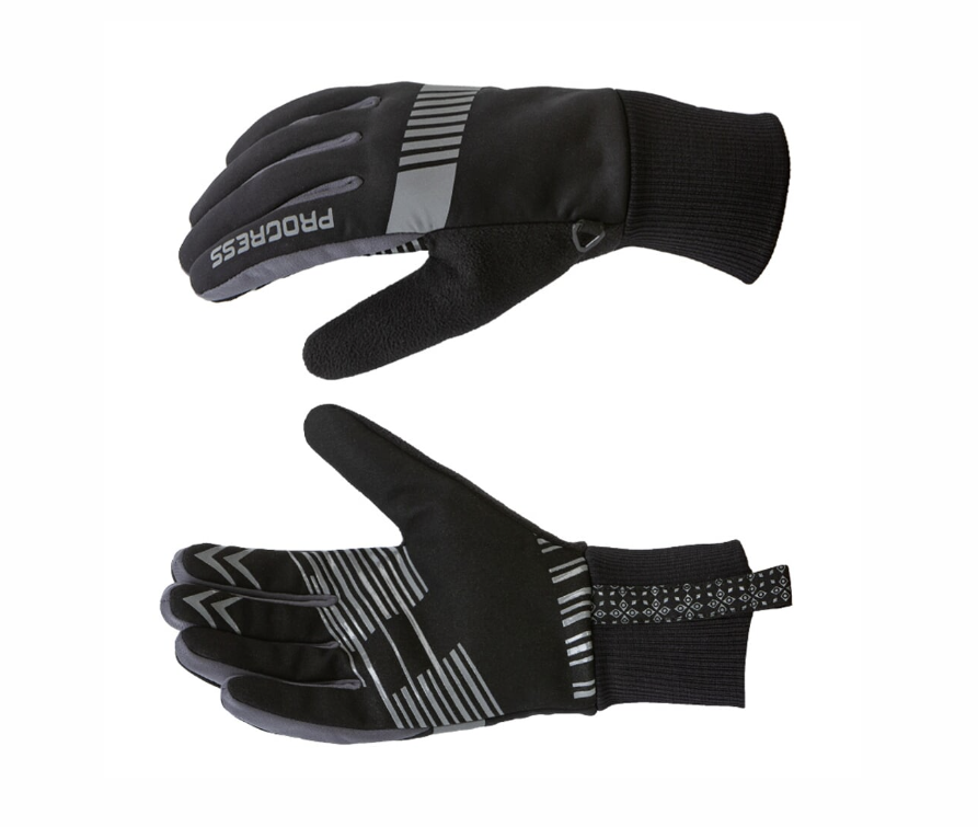 Levně Progress SNOWSPORT GLOVES zimní běžkařské rukavice černá/šedá