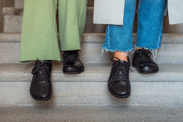Dámske celoročné nízke kožené barefoot topánky 2023