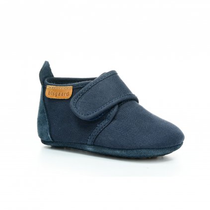 Bisgaard Baby Cotton Navy barefoot boty (Veľkosť 20, Vnútorná dĺžka topánky 125, Vnútorná šírka topánky 57)