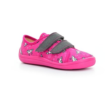 Beda Unicorn jarní barefoot tenisky (BFN 170040/TEX/W) (Veľkosť 20, Vnútorná dĺžka topánky 120, Vnútorná šírka topánky 60)