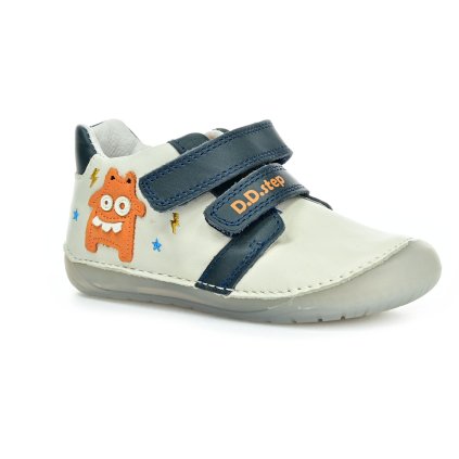 D.D.Step S070-51698A White celoroční kotníkové barefoot boty (Veľkosť 20, Vnútorná dĺžka topánky 130, Vnútorná šírka topánky 60)