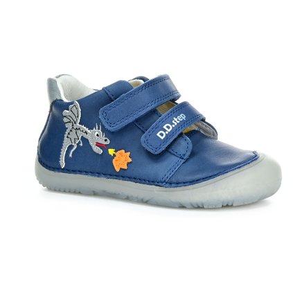 D.D.Step S073-51696A Bermuda Blue celoroční kotníkové barefoot boty (Veľkosť 20, Vnútorná dĺžka topánky 130, Vnútorná šírka topánky 60)