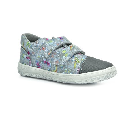 Jonap B16 SV Šedá motýlci slim barefoot boty (Veľkosť 23, Vnútorná dĺžka topánky 150, Vnútorná šírka topánky 64)