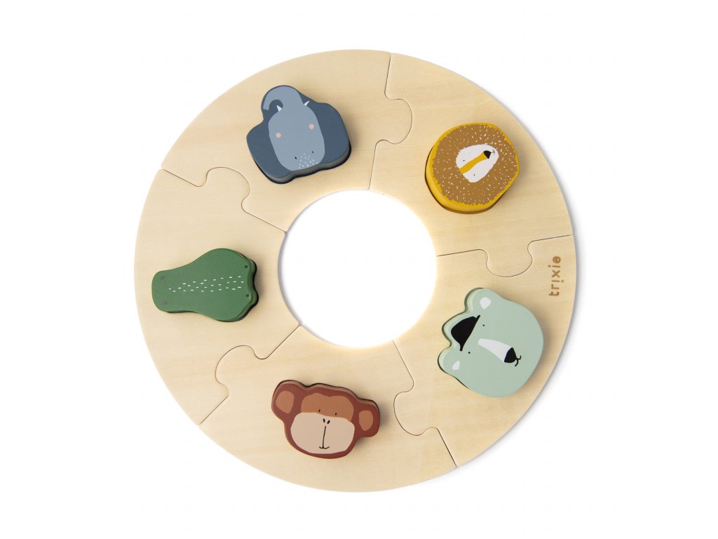 drevené okrúhle puzzle Trixie EUR