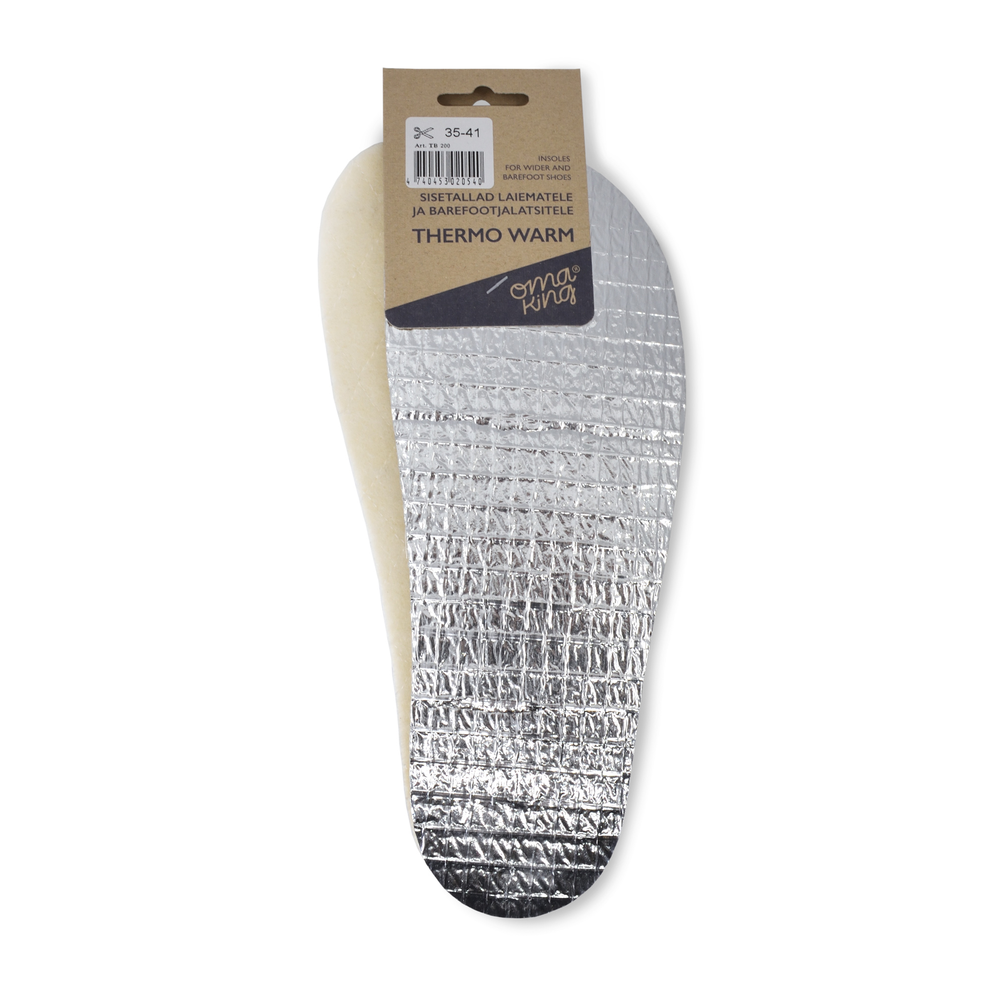 vložky do topánok OmaKing barefoot Thermo Warm Veľkosť ponožiek: 42-46 EU EUR