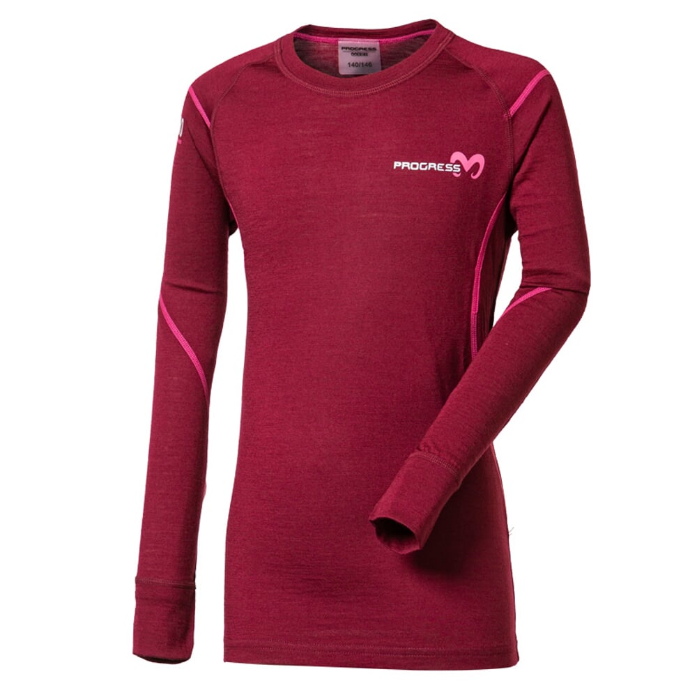 detské termo tričko Progress MW NDRD merino slivkový melír 152/158 EUR