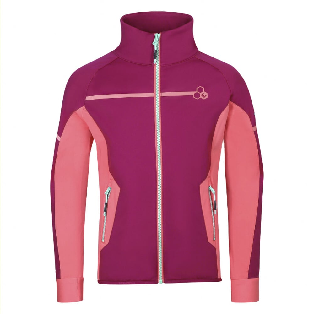 dětská softshellová bunda Progress Coolio JKT vínová/růžová 128/134 EUR