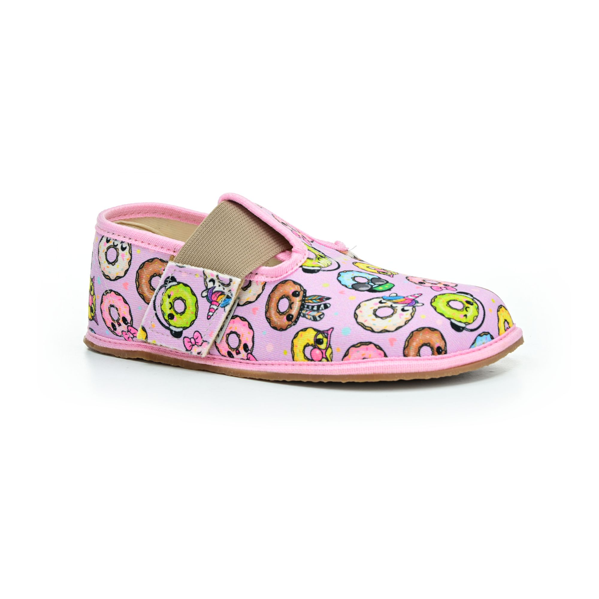 Pegres BF01 růžový donut barefoot bačkory 30 EUR