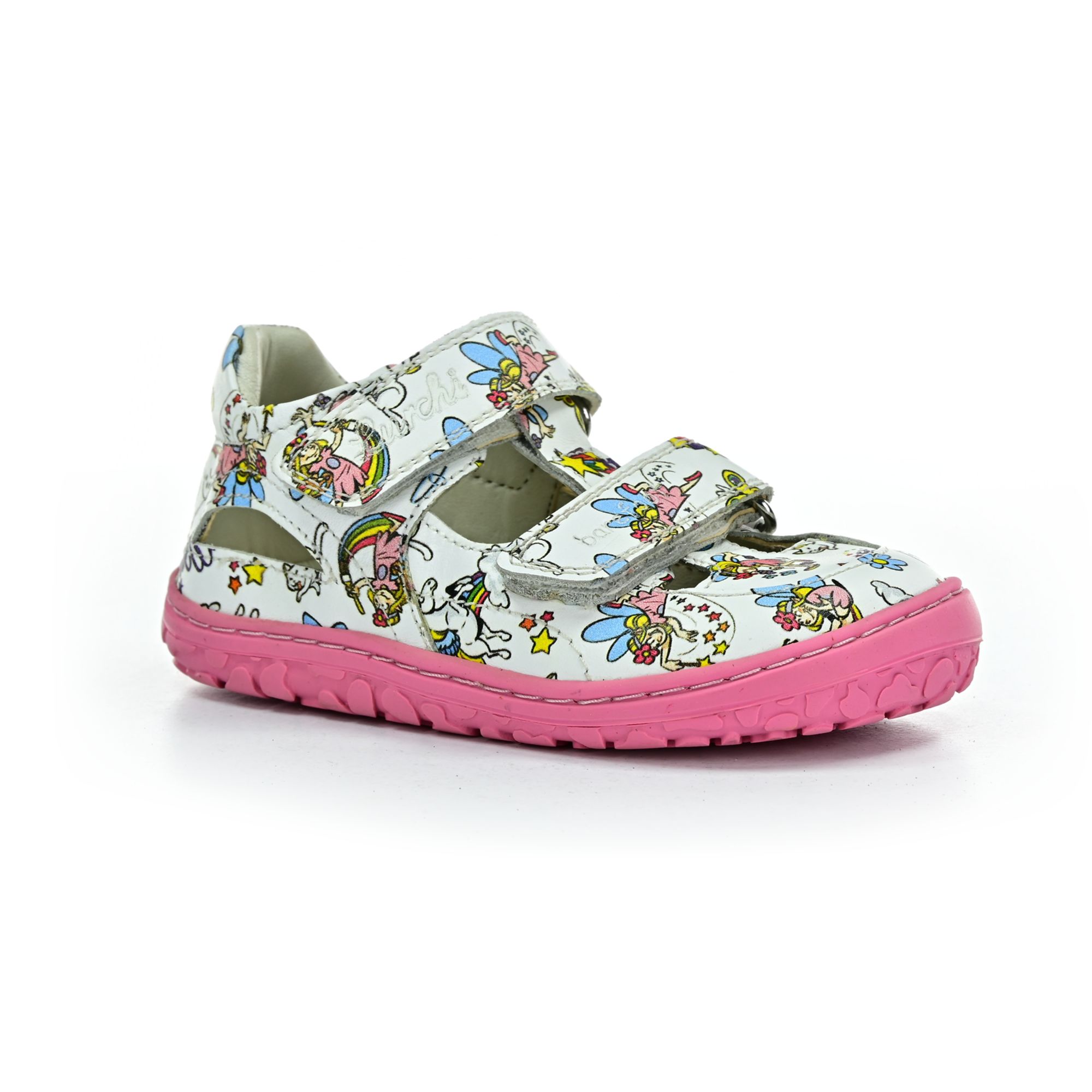 Lurchi Nando Nappa White-Pink barefoot sandále 28 EUR