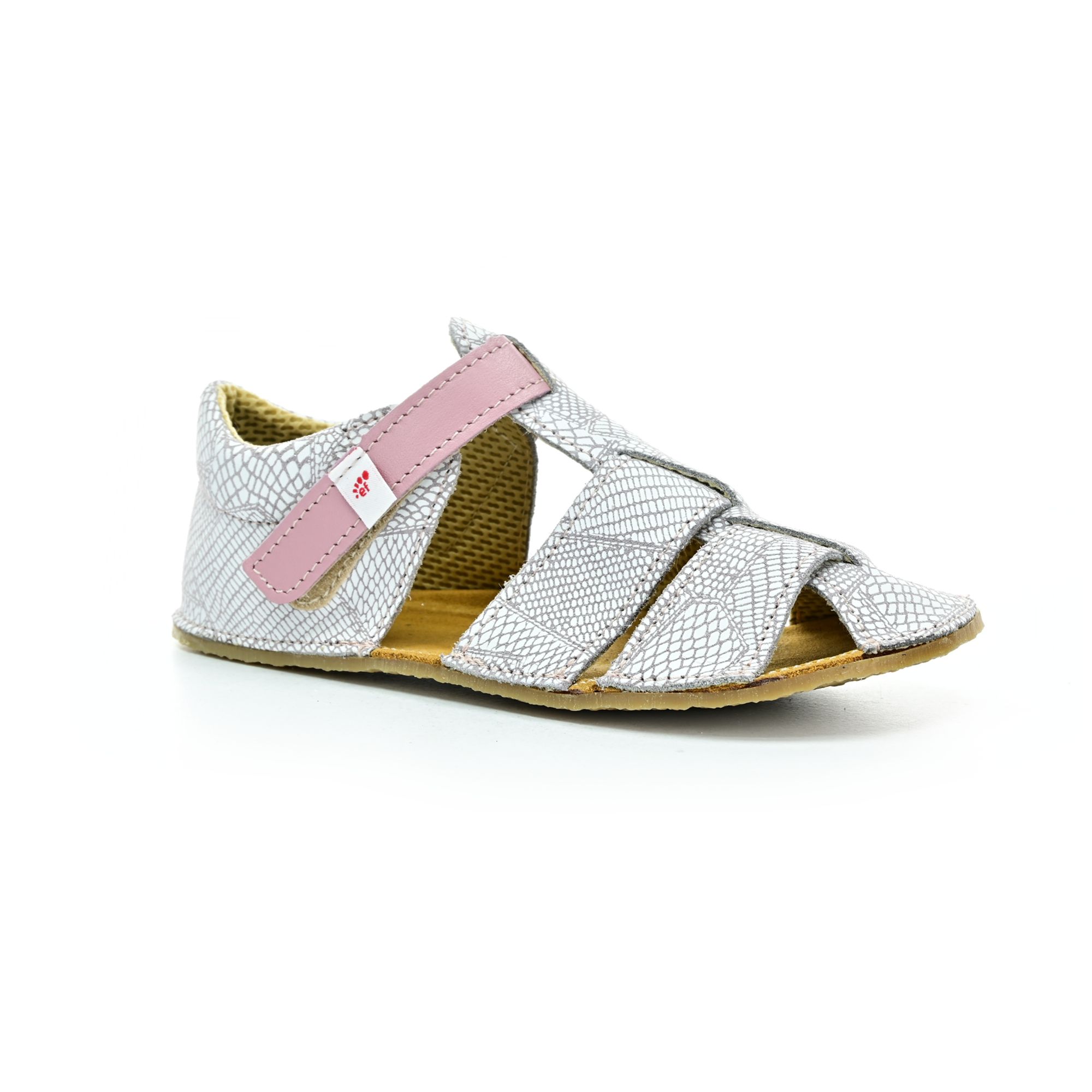 EF Barefoot Ef Sam Bielo-ružové so vzormi barefoot sandále 29 EUR