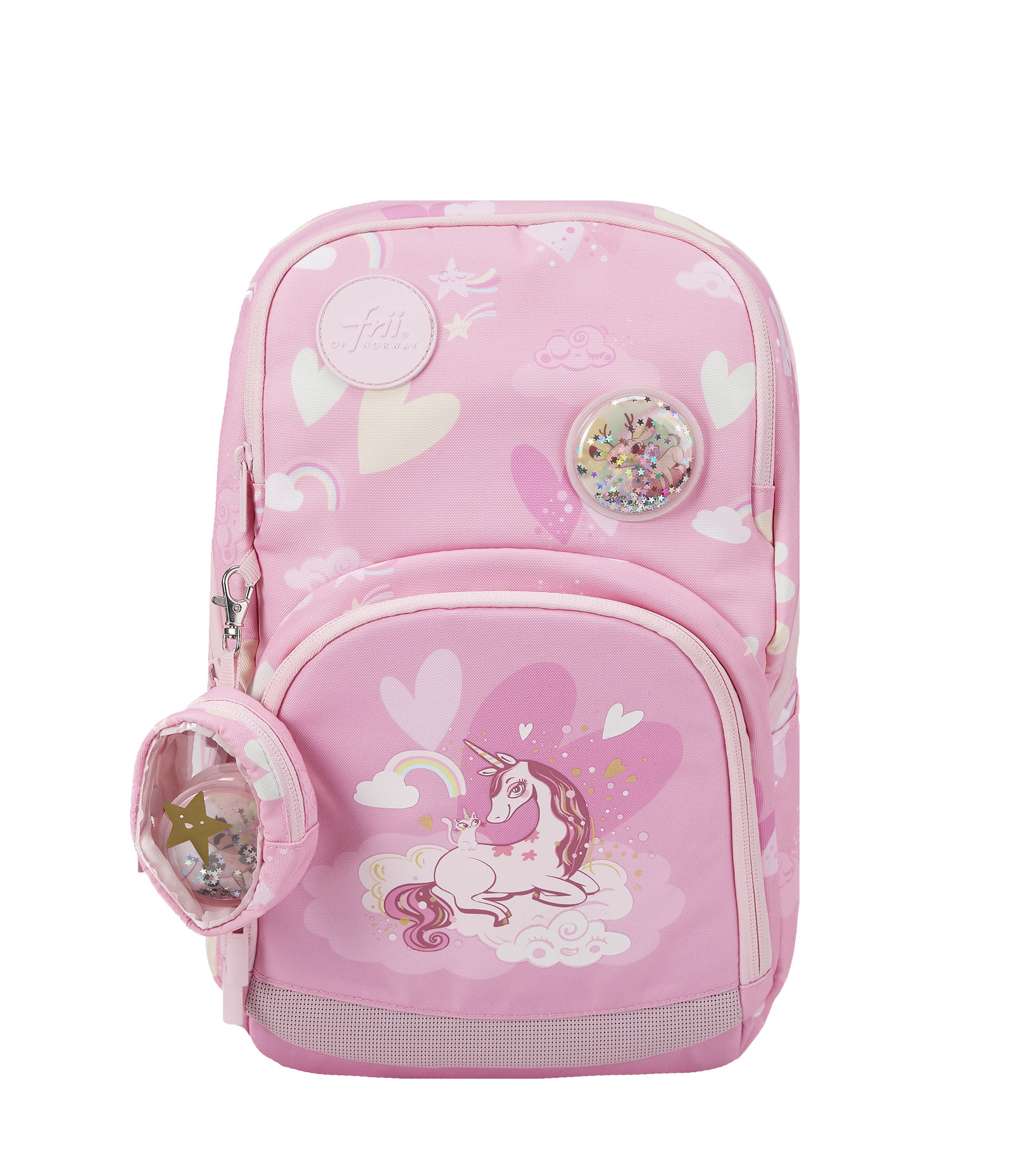 Ergonomický školský plecniak Frii of Norway Expand 20-25l Unicorn Pink EUR