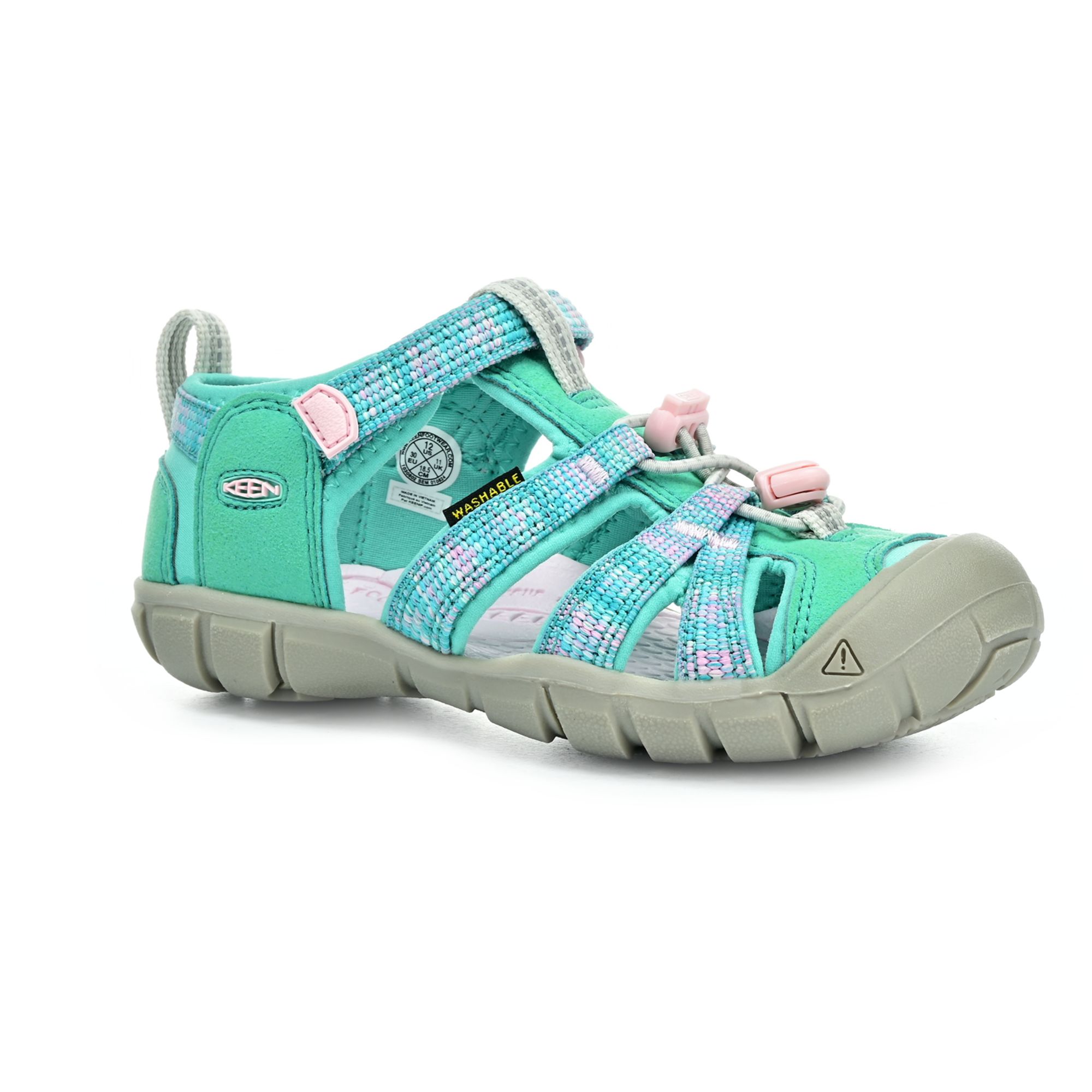 Keen seacamp ii bright aqua/pink-a-boo k (cnx) športové sandále 30 EUR
