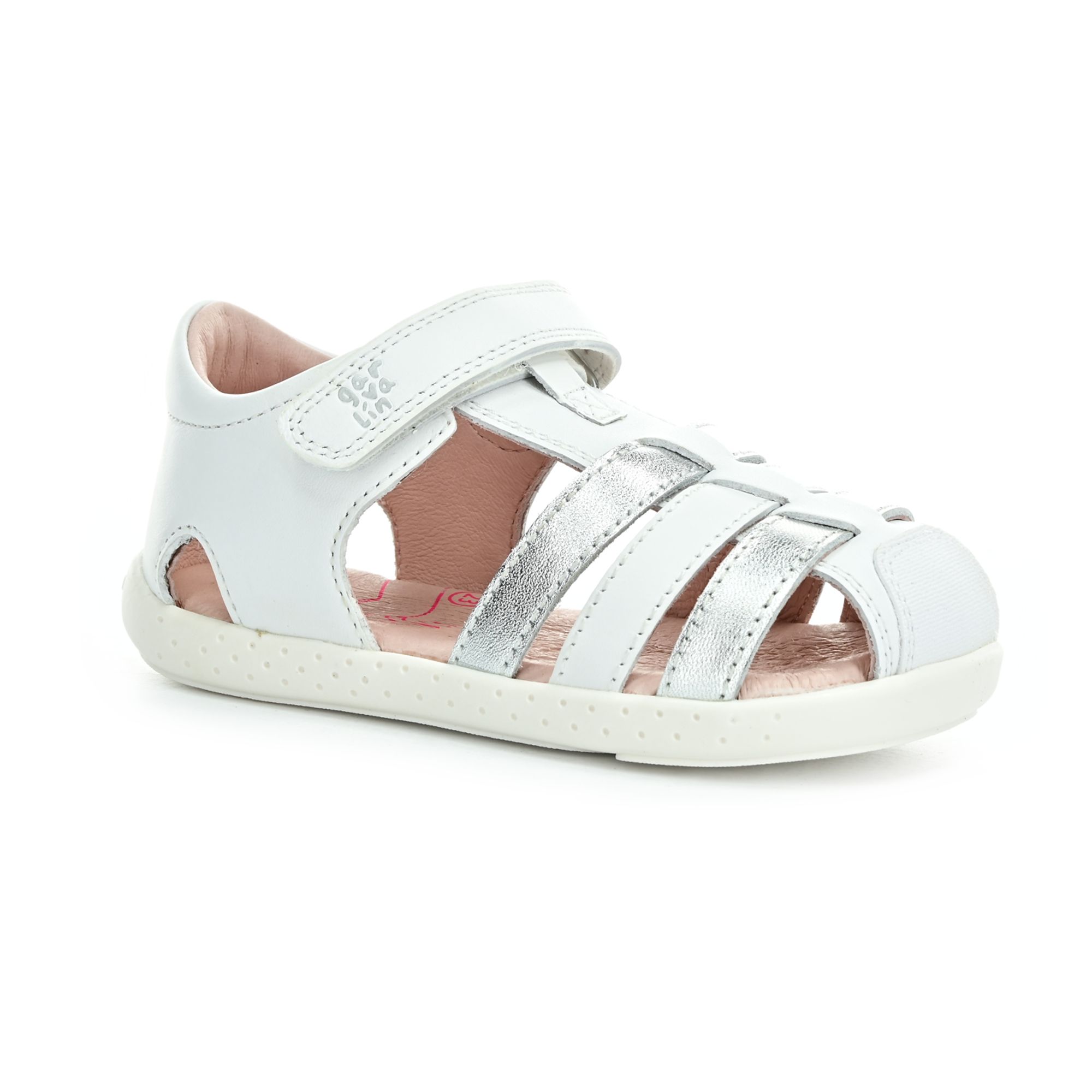 Garvalín Sandalia Casual Blanco Y Plata barefoot sandále 21 EUR