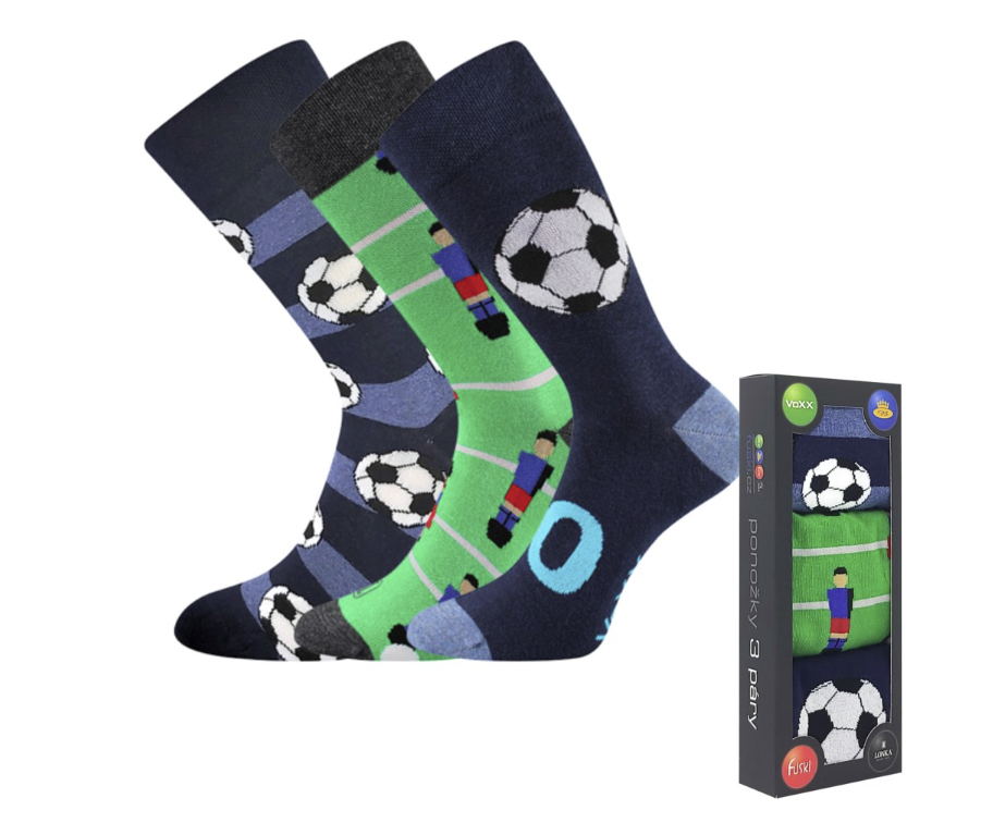 VoXX Ponožky Lonka Debox mix futbal, 3 páry Veľkosť ponožiek: 39-42 EU EUR