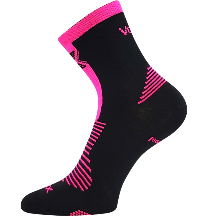 Ponožky Voxx Woralf Merino čierna/neón ružová Veľkosť ponožiek: 39-42 EU EUR