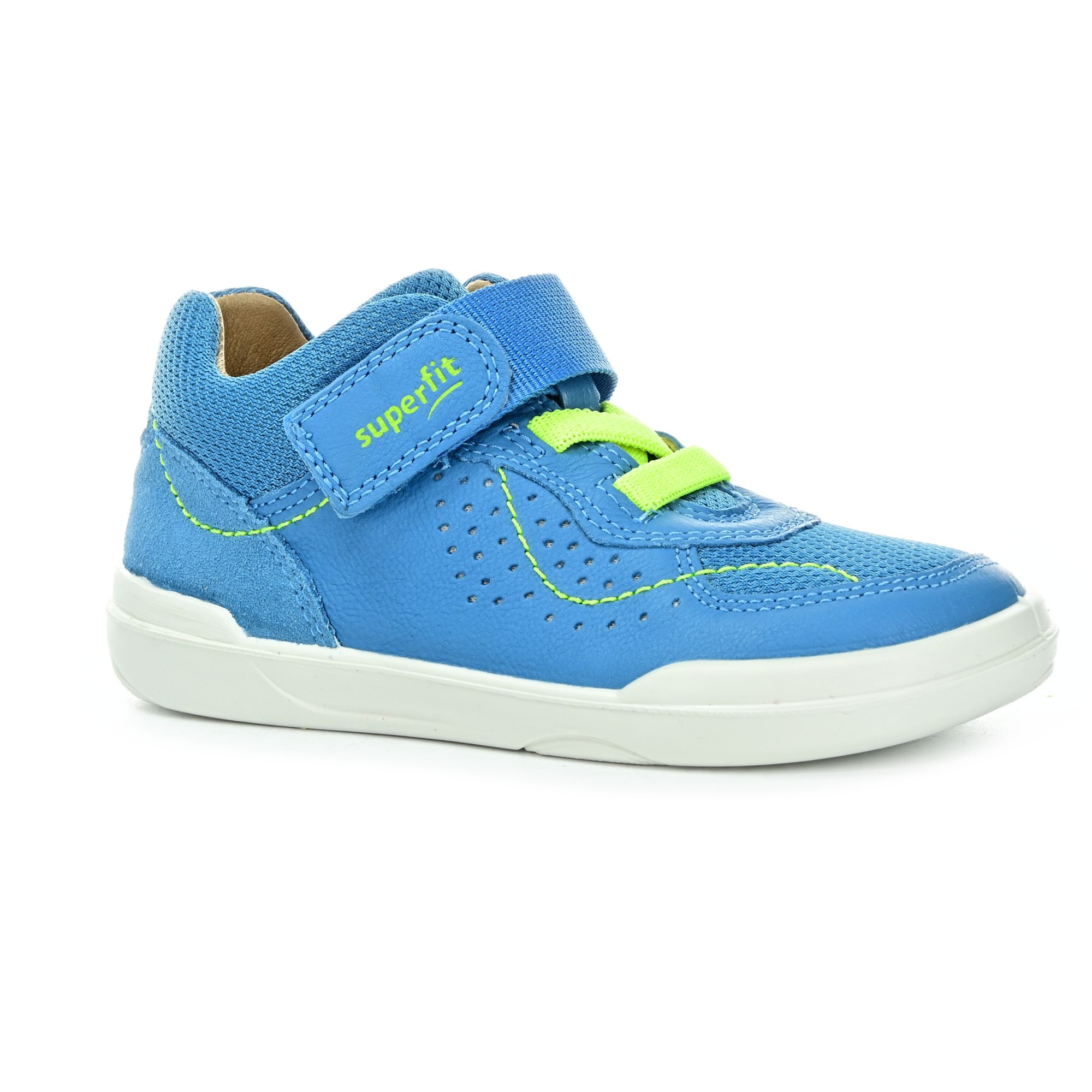 Superfit Superfree Hellblau/Gelb celoročné členkové barefoot topánky 23 EUR