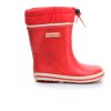 Bundgaard Cirro high warm Red zateplené barefoot holinky (Veľkosť 20, Vnútorná dĺžka topánky 135, Vnútorná šírka topánky 57)