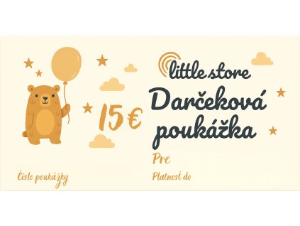 Darčeková poukážka 15€