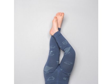 detske modre bavlnene leginy kreslena krajina 824