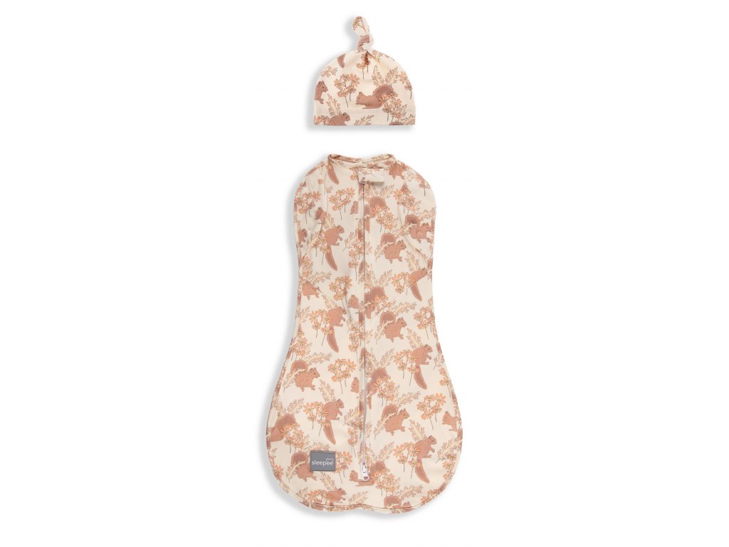 14638 zavinovacka sleepee second step swaddle s cepickou zdarma vintage animals almond