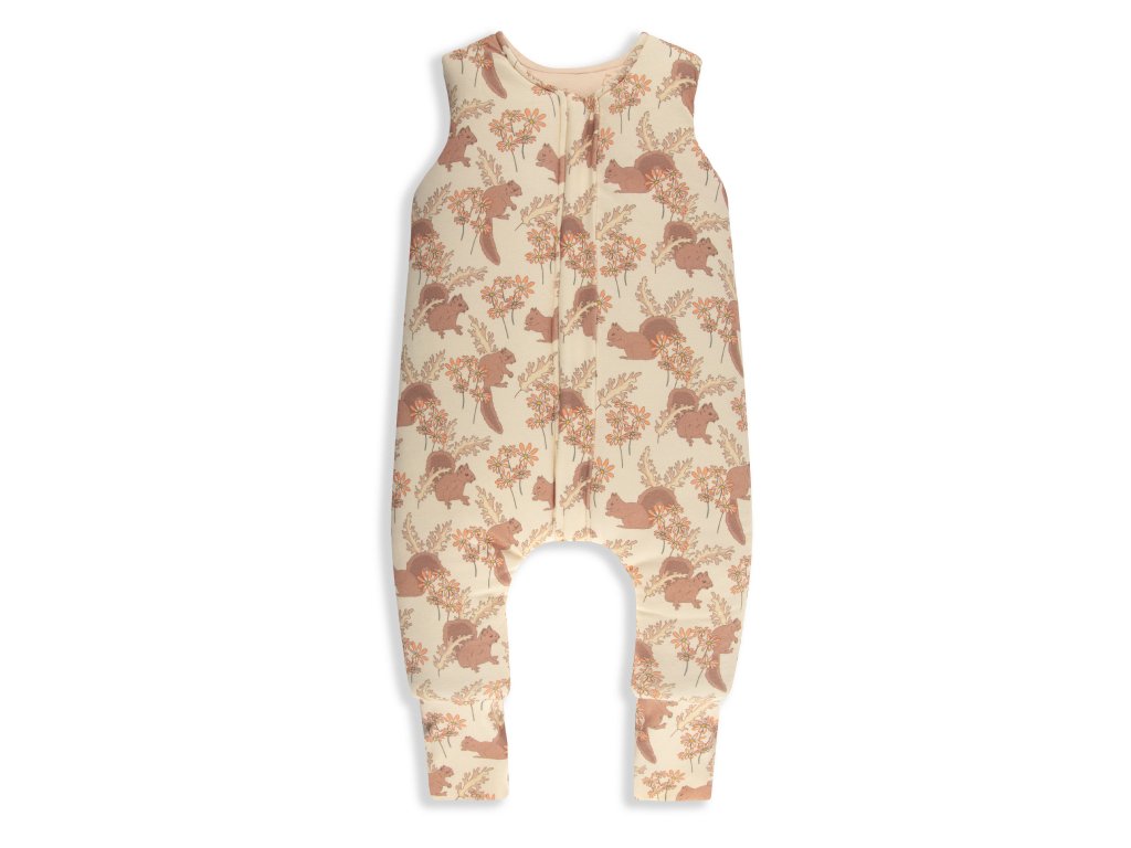 14545 celorocni spaci pytel s nohavicemi sleepee vintage animals almond cream xs