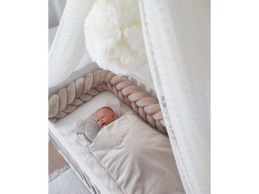 baldachýn ecru so vzorom