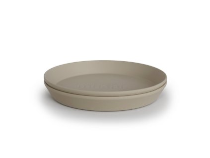 Mushie okruhly tanier 2ks vanilla 2