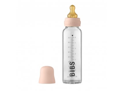 BIBS Baby Bottle sklenena flasa 225ml Blush