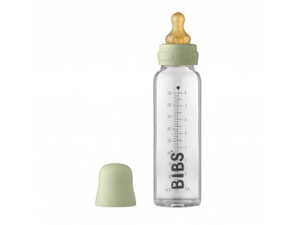 BIBS Baby Bottle sklenena flasa 225ml Sage