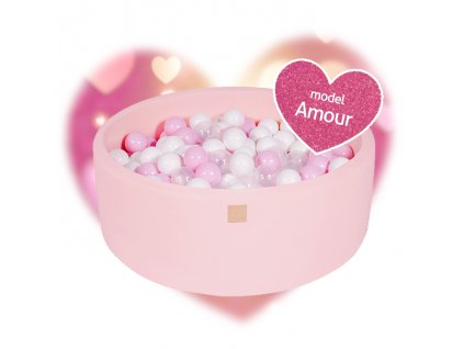 suchý bazén s guličkami ružový amour