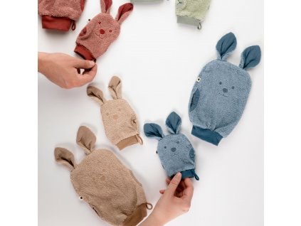 BIBS Kangaroo rukavica na umyvanie z BIO bavlny farby2 square