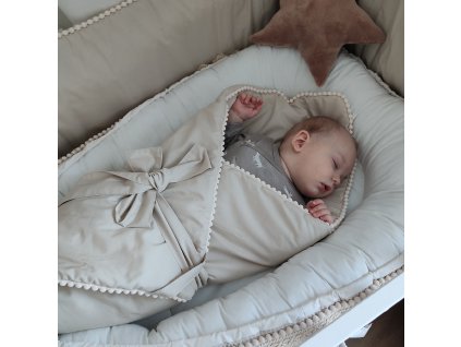 Zavinovačka BOHO Pompom - Piesková