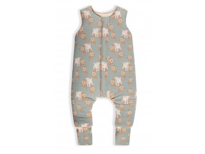 OBOJSTRANNÝ SPACÍ VAK S NOHAVICAMI SLEEPEE Vintage Animals Sky Blue/Cream XS