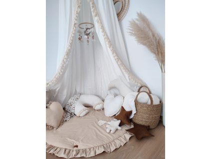 Bavlnená podložka pre bábätko s volánom - Rôzne farby