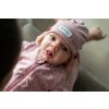 13155 9 moniel detska cepice dots ruzova 0 3 mesice
