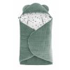 13242 fusak zavinovacka deka do autosedacky sleepee green tmave zeleny pro deti