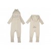 Moniel Detský teplákový rastúci overal Králik - Light Beige