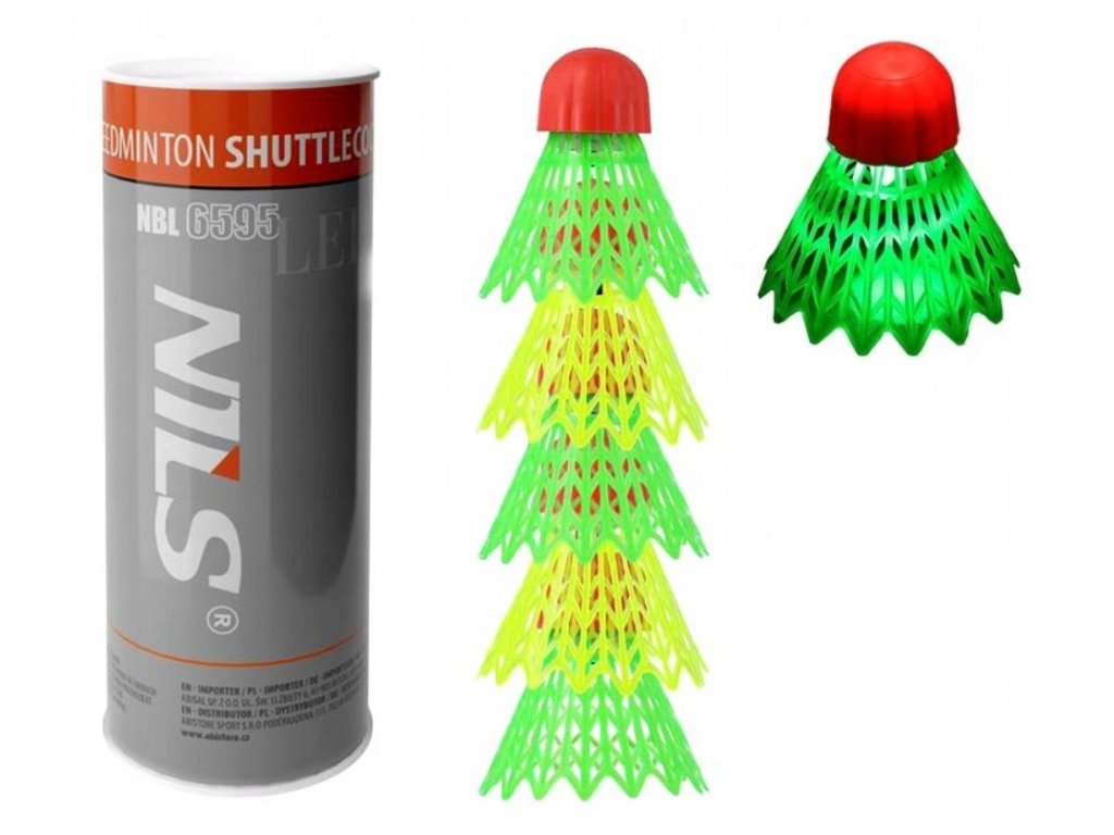Badmintonové svítící míčky 5ks multicolor