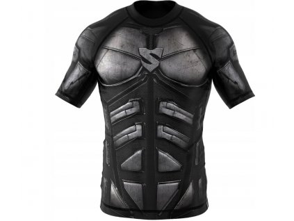 Pánské triko rashguard s krátkým rukávem Smmash DARK KNIGHT černé vel. XL
