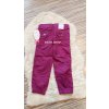 Dívčí plátěné bavlněné kalhoty Kugo růžové různé velikosti